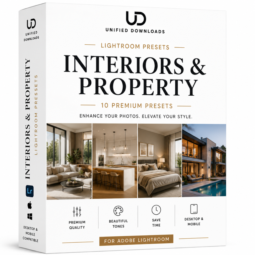Interiors & Property – Lightroom Presets (10 Pack)